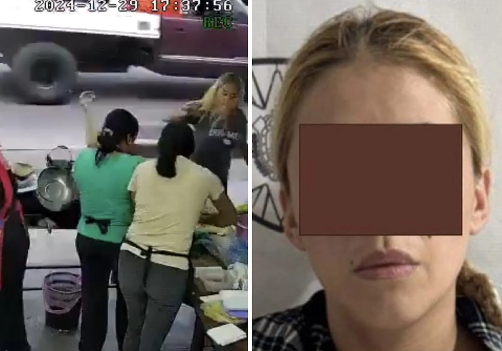 Mujer lanza cazo de aceite hirviendo a empleada de un local de antojitos (Video)
