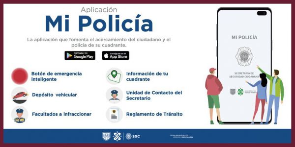 #MiPolicía la App de la SSC. 