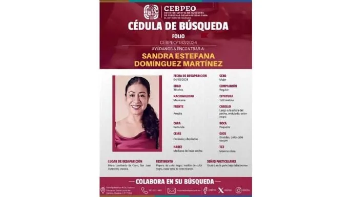 Desaparece la activista Sandra Domínguez; había denunciado a funcionario por violencia de género