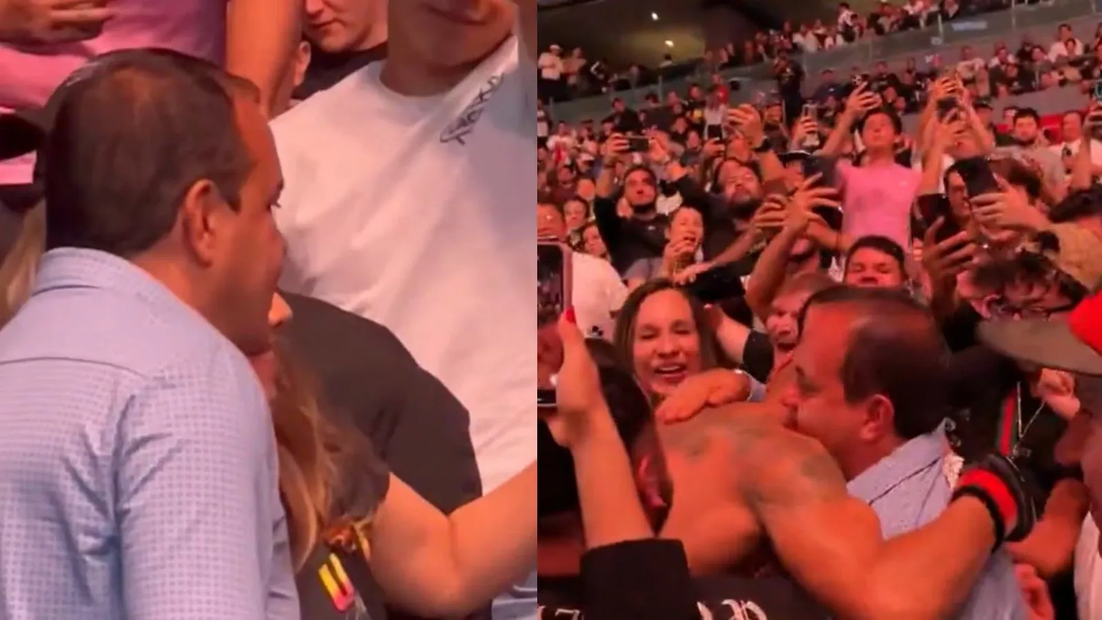 Captan a Cuauhtémoc Blanco en función de la UFC mientras colectivos protestaban en su contra (Video)